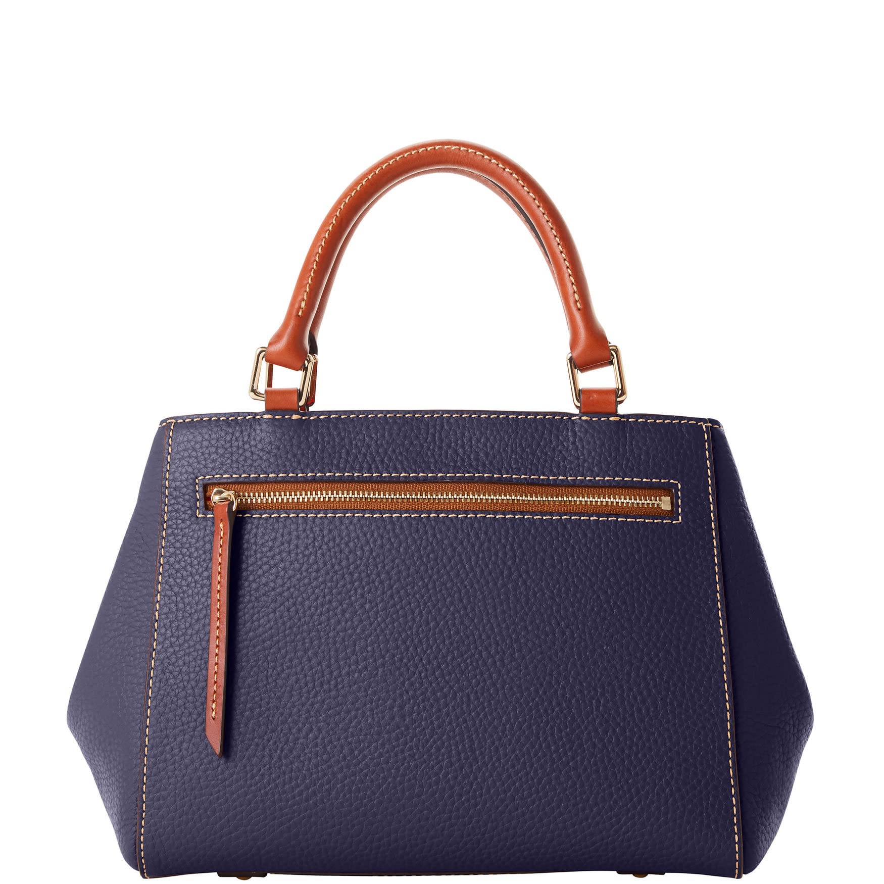 Dooney & Bourke Handbag, Pebble Grain Small Zip Satchel - Midnight Blue