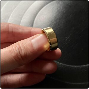 Fusamk Fashion 18K Gold Stainless Steel Smooth Band Ring(Gold(10))