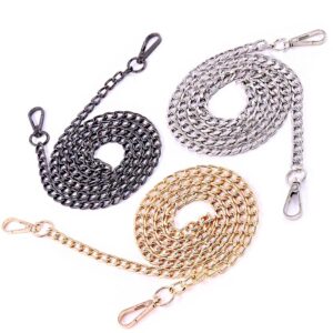 Swpeet 12Pcs Luxury Fashion 47 Inche Replacement Flat Chain Strap