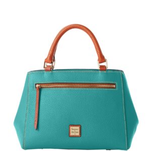 dooney & bourke handbag, pebble grain small zip satchel - spearmint