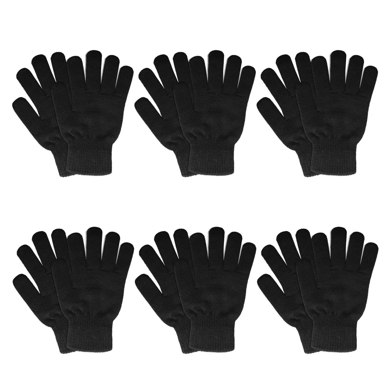 SILEDGN Fathers Day Dad Gifts from Son Wife 6 Pairs Winter Gloves for Men Warm Knit Gloves for Clod Weather Gifts for Dad Stretchy Thin Magic Glove for Driving Running Hiking