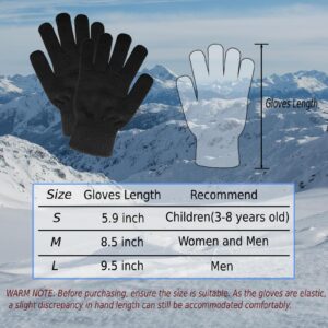 SILEDGN Fathers Day Dad Gifts from Son Wife 6 Pairs Winter Gloves for Men Warm Knit Gloves for Clod Weather Gifts for Dad Stretchy Thin Magic Glove for Driving Running Hiking