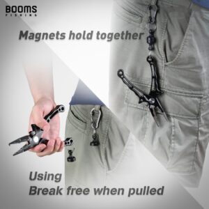 Booms Fishing MRC Magnetic Net Release Holder, Black 2pcs