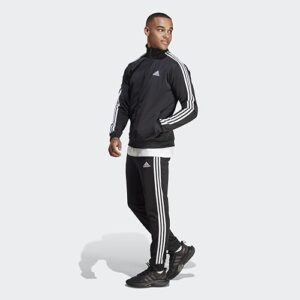 adidas Men's Sportswear Basic 3-stripes Tricot Track Suit, Black, Large