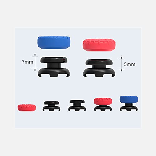 Silicone Thumbstick Grip Caps 8pcs Compatible for PS4 PS5 Controller Handle, Heightened Thumb Grip Stick Joystick Extender Silicone Cap High-Rise Cover