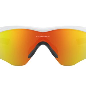 Oakley OO9343 M2 Frame XL Sunglasses + Vision Group Accessories Bundle (Polished White/Fire Iridium (934305))