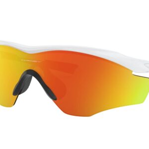 Oakley OO9343 M2 Frame XL Sunglasses + Vision Group Accessories Bundle (Polished White/Fire Iridium (934305))