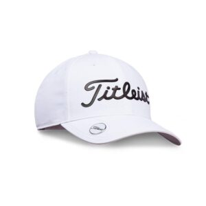 titleist players performance ball marker mens golf hat white/black 10