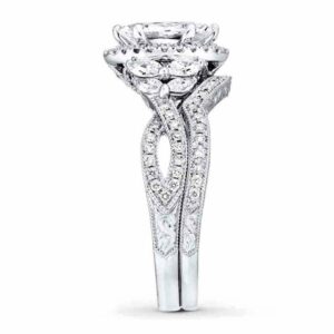 Ritika Marquise Cut White Diamond 925 Sterling Silver 14K White Gold Over Diamond Engagement Wedding Band Bridal Ring Set for Women's