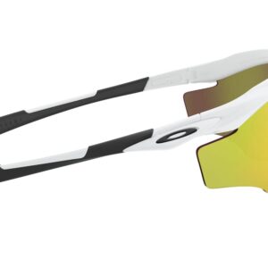 Oakley OO9343 M2 Frame XL Sunglasses + Vision Group Accessories Bundle (Polished White/Fire Iridium (934305))