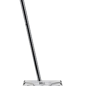 Bell N-360 No-Offset CNC Milled Upright Lie Toe Balance Golf Putter (79 Degree Lie) + Winn Dri-Tac Dark Gray Standard Grip | Made in USA (Right, 34)