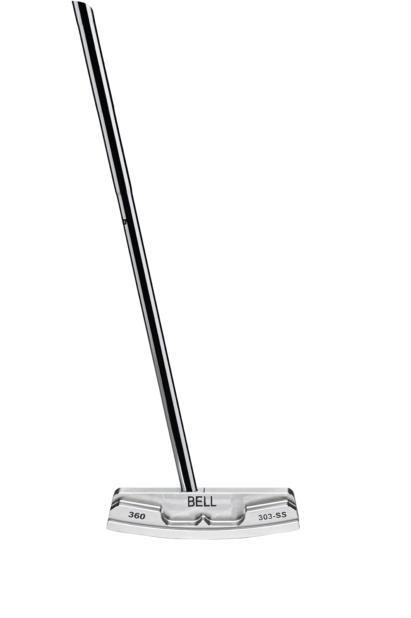 Bell N-360 No-Offset CNC Milled Upright Lie Toe Balance Golf Putter (79 Degree Lie) + Winn Dri-Tac Dark Gray Standard Grip | Made in USA (Right, 34)