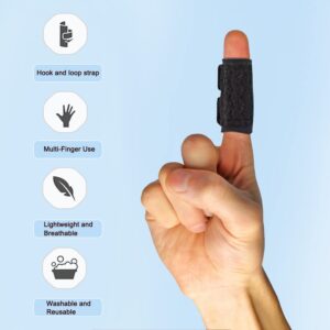 VHOPMORE Finger Splint Finger Sleeves Protectors, Adjustable Trigger Finger Splints Thumb Splint Brace for Finger Support Compression Finger Tape for Arthritis - L