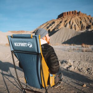 Klymit Ridgeline Camping Chair for Adults, Folding Chair for Outside, Blue