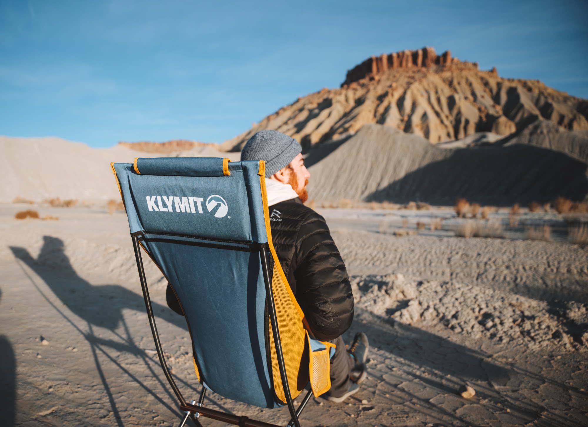 Klymit Ridgeline Camping Chair for Adults, Folding Chair for Outside, Blue