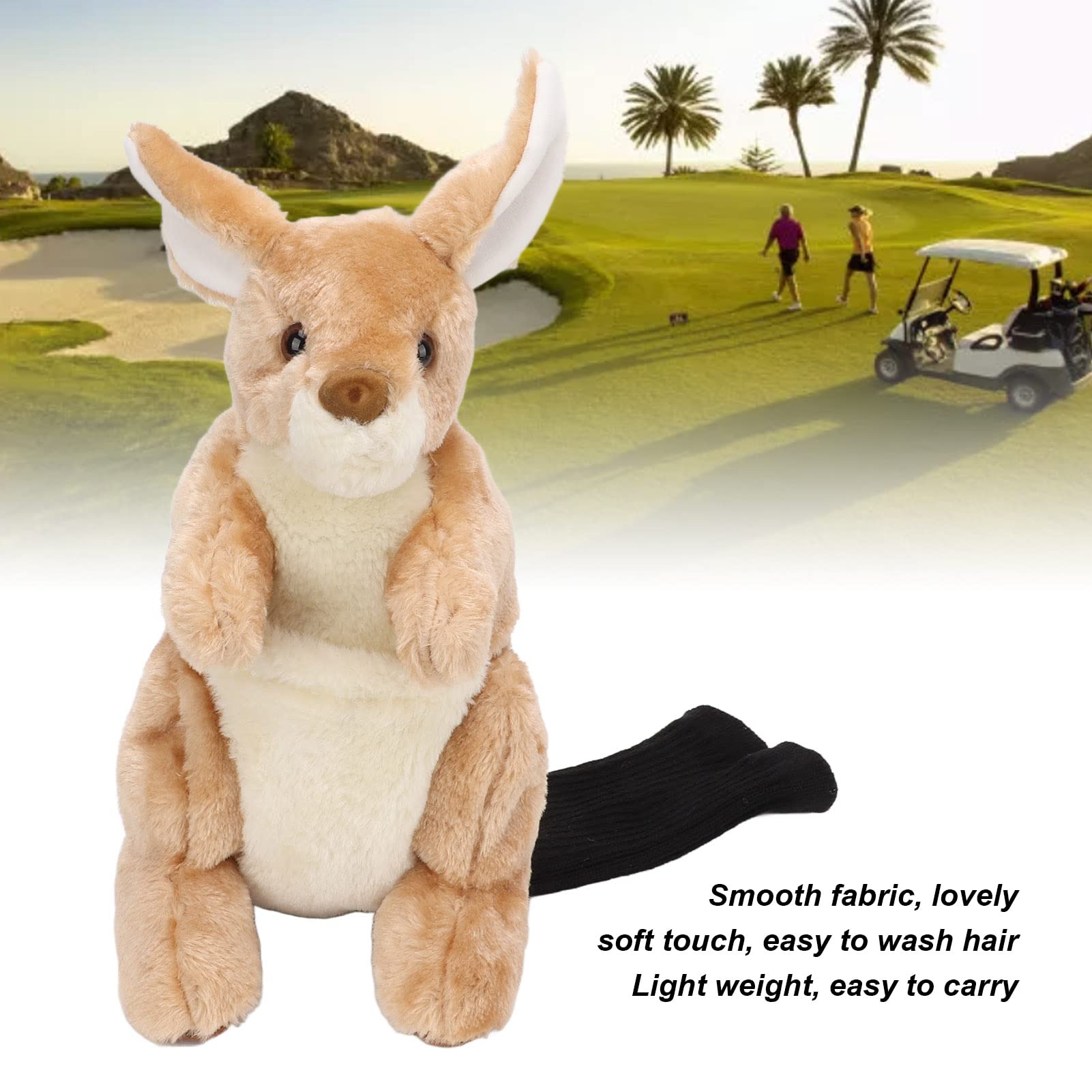 Kangaroo Driver Wood Covers, Plush Animal Headcover Wooden Cover for Course