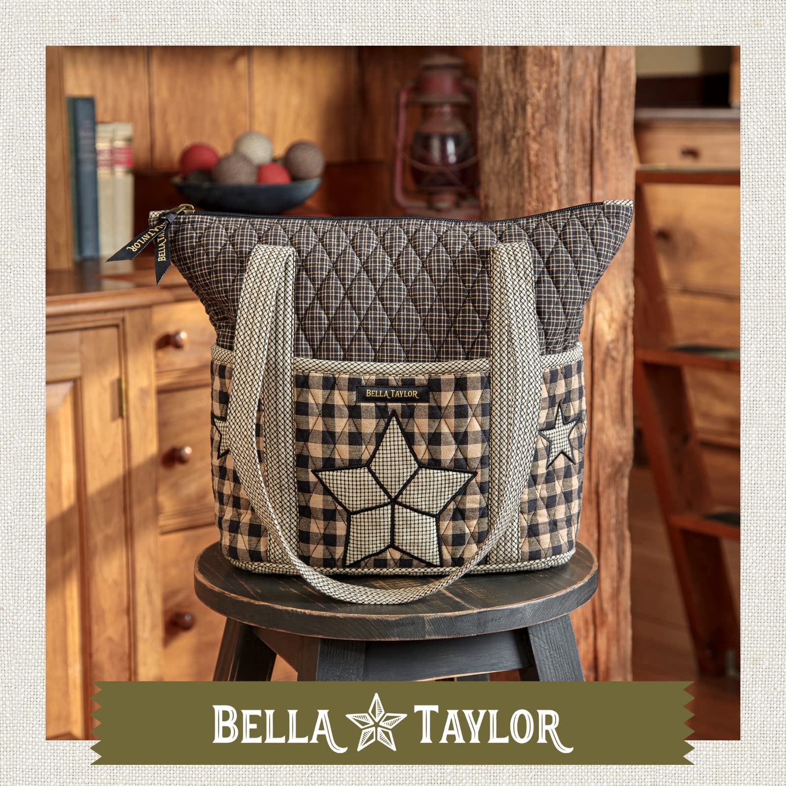 Bella Taylor Stride Tote | Medium Cotton Handbag for Women | Farmhouse Star