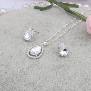 HUAYUAN I Can't Say''I Do'' Without You | 1 4 6 8 Sets Bridesmaid Jewelry Sets for Women Necklace and Earring Set for Wedding Gifts