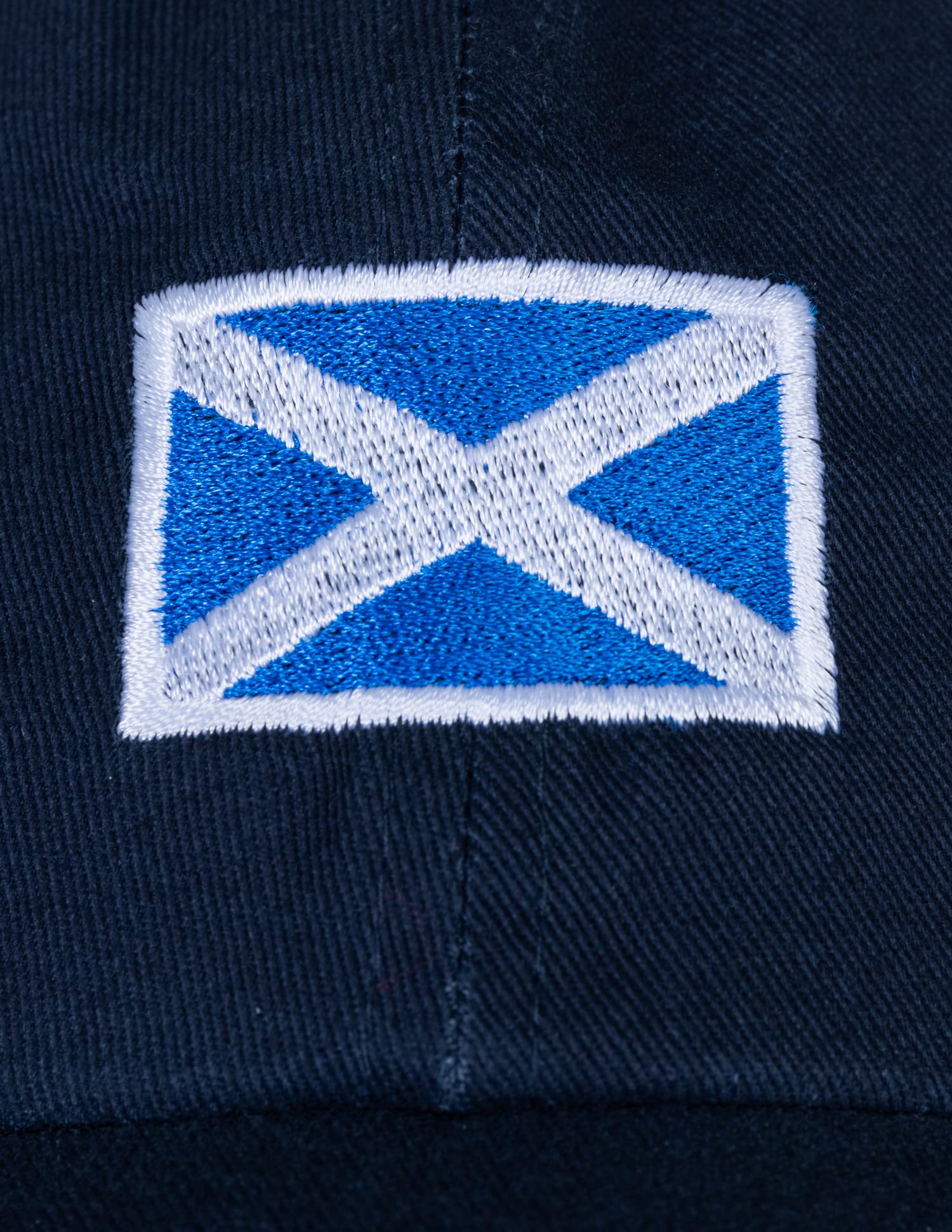 Ann Arbor T-shirt Co. Scottish Flag Hat - Country of Scotland Pride, Scots Low Profile Baseball Dad Hat for Men Women - (Navy Blue)