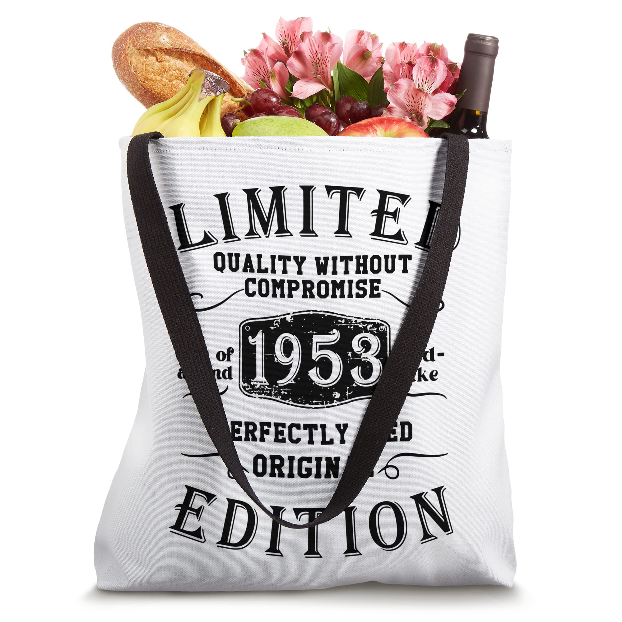 Birthday Year 1953 Limited Edition Gift Used Grunge Vintage Tote Bag