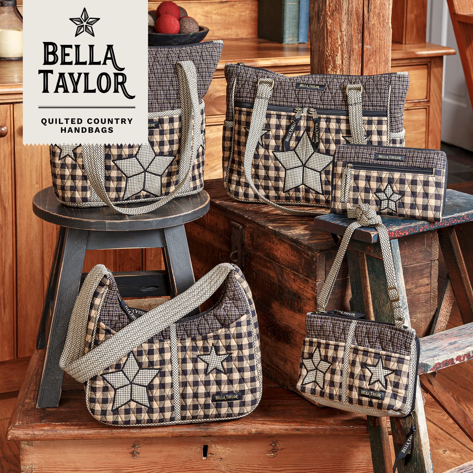 Bella Taylor Stride Tote | Medium Cotton Handbag for Women | Farmhouse Star