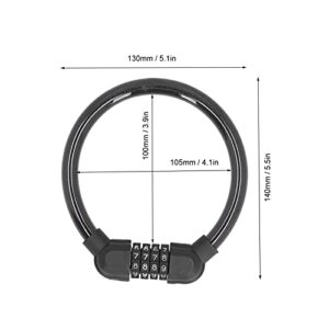 minifinker Bike Cable Lock, Cycling Accessories Sturdy and Durable for Cycling(Black)