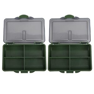 minifinker carp fishing tackle box, sturdy and durable lightweight and portable fine workmanship fishing lure boxes for fishing tackle accessories(4 cells)