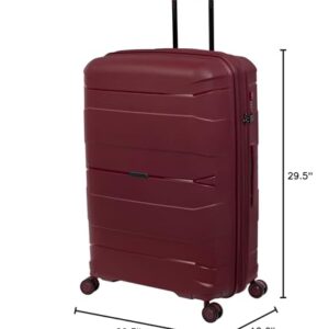 it luggage Momentous 30" Hardside Checked 8 Wheel Expandable Spinner, German Red