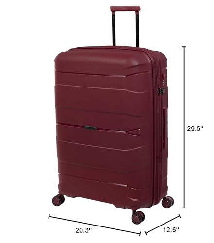 it luggage Momentous 30" Hardside Checked 8 Wheel Expandable Spinner, German Red