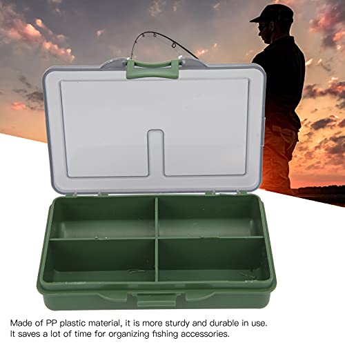 minifinker Carp Fishing Tackle Box, Sturdy and Durable Lightweight and Portable Fine Workmanship Fishing Lure Boxes for Fishing Tackle Accessories(4 Cells)