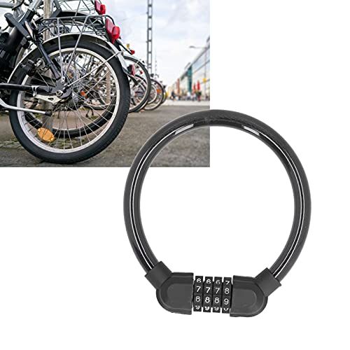 minifinker Bike Cable Lock, Cycling Accessories Sturdy and Durable for Cycling(Black)