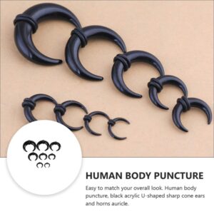 8pcs Ear Stretching Kit Acrylic Body Piercing Kit Acrylic Tapers and Plugs Spiral Taper Tunnels Septum Horn Ear Expansions for Men Women Body Jewelry