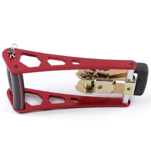 Elkrich Archery Portable Bow Press Compound Bow Press Aluminium Alloy Archery Ratchet Bow Press Bow Open Tool for Tuning Hunting Shooting (Red)