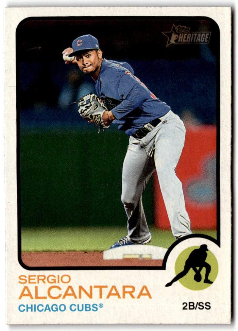 2022 Topps Heritage Baseball #419 Sergio Alcantara SP Chicago Cubs High Number Short Print Official MLB Trading Card (Stock Photo shown, card is straight from pack and Box in Raw, Near Mint or better condition)