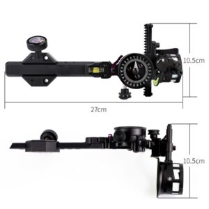 Rehomy Archery Sight for Compound Bow 2 Aim Point on 1 Pin Bow Sight Aluminum Alloy Archery Accessories