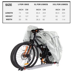 Team Obsidian | Outdoor Storage Waterproof Cover for 1,2, or 3 Bikes, Bike Cover, Ebike Accessories, Bicycle Cover, Outdoor Bike Storage, Electric Bike Cover Waterproof Outdoor | 210D, 300D, 600D