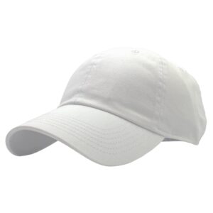 utmost unisex classic low profile cotton baseball cap plain blank camoflauge soft unconstructed adjustable size dad hat (white)