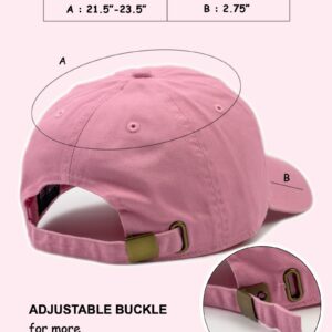 Utmost Unisex Classic Low Profile Cotton Baseball Cap Plain Blank Camoflauge Soft Unconstructed Adjustable Size Dad Hat (Light Pink)