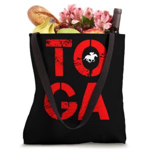 Toga Saratoga Springs Upstate New York Horse Racing Tote Bag