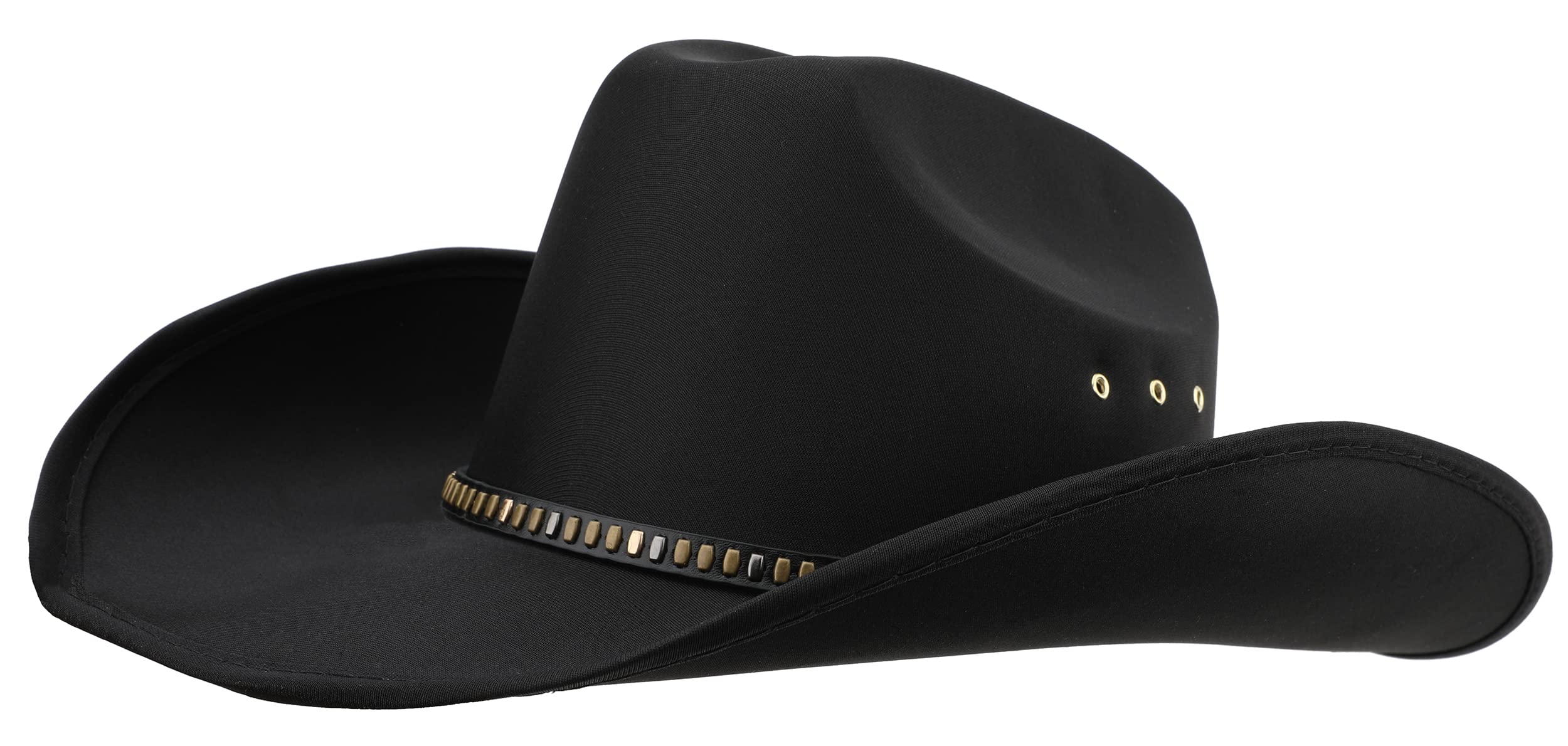 Pro Celia Felt Women Cowgirl Men Western Cowboy Hat (Black Knit)