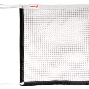 sanung badminton net, standard size all-weather volleyball badminton net replacement for indoor outdoor use, portable badminton mesh net with storage bag