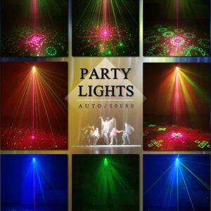 Party Lights Dj Disco Lights, Sound Activated Lights with Remote Control for Dance Party Karaoke Living Room Pub