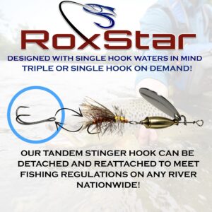 RoxStar Fly Strikers Proven Nationwide to Out-Fish Any Spinner | Hand-Tied in The USA | Most Versatile Fishing Spinner Ever! Trout, Bass, Steelhead (1/8oz S1)