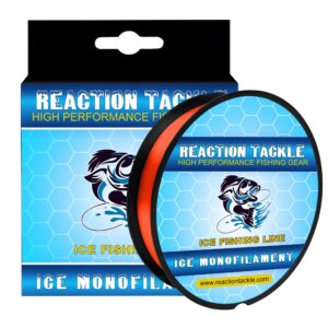 Reaction Tackle Ice Monofilament – Ice Fishing Mono Line, Tip-Up Line - Neon Orange - 4LB / 1000yds