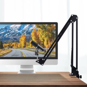 For Shure sm7b mv88+ and mv7 boom arm, Mic desk stand Compatible with Shure sm7b and Shure mv7 Microphone, Shure sm7b and Shure mv7 mic arm perfect for Podcasts, Gaming, Recording.