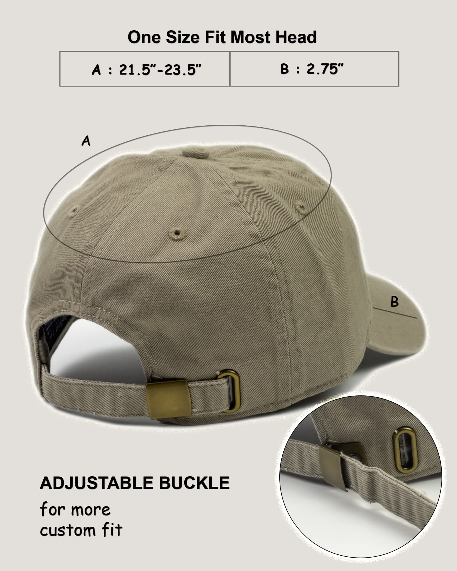 Utmost Unisex Classic Low Profile Cotton Baseball Cap Plain Blank Camoflauge Soft Unconstructed Adjustable Size Dad Hat (Khaki)