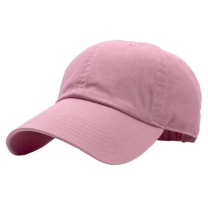 utmost unisex classic low profile cotton baseball cap plain blank camoflauge soft unconstructed adjustable size dad hat (light pink)