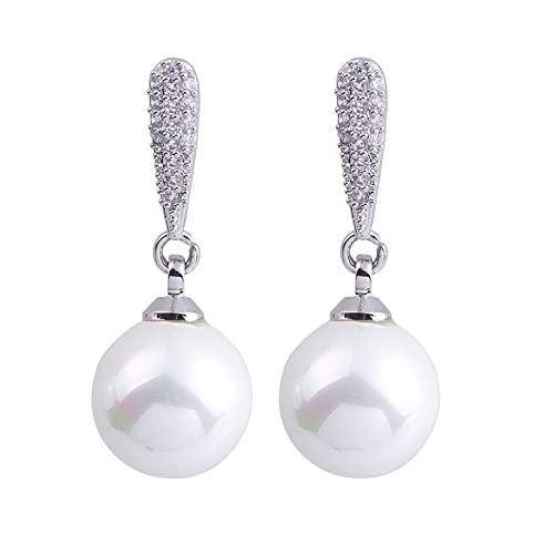 Pearl Drop Clip On Earrings for Women Not Pierced Clip On Pearl Earrings