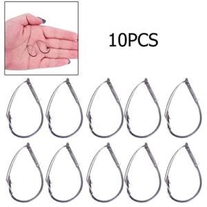 hanxiaoyishop Fishing Hooks 10pcs/Box High Carbon Steel Wacky Rig Hooks Weedless Barbed Fishing Wide Gap Hook Fishing Tools Terminal Tackle Accessories Fishing (Color : 1/0#)