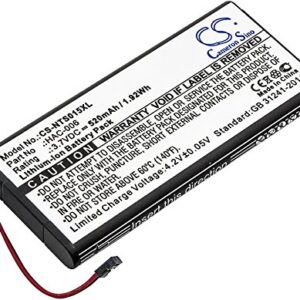 Replacement Battery for HAC-006 HAC-BPJPA-C0,Compatible with NIN HAC-A-JCR-C0 HAC-015 HAC-016 Switch Controller HAC-A-JCL-C0 Battery (520mAh)